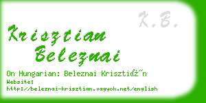 krisztian beleznai business card